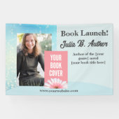 Blue Bokeh Autor Buch Einladung Banner (Horizontal)