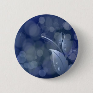 Blue Bokeh-Blätter Button