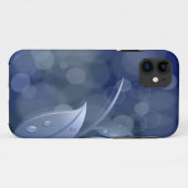 Blue Bokeh-Blätter Case-Mate iPhone Hülle (Rückseite (Horizontal))