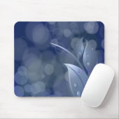Blue Bokeh-Blätter Mousepad (Mit Mouse)