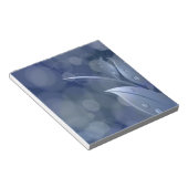 Blue Bokeh-Blätter Notizblock (angewinkelt)