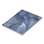 Blue Bokeh-Blätter Notizblock (Rotiert)