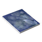 Blue Bokeh-Blätter Notizblock (angewinkelt)