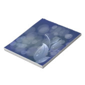 Blue Bokeh-Blätter Notizblock (Rotiert)