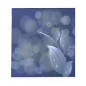 Blue Bokeh-Blätter Notizblock (Vorderseite)