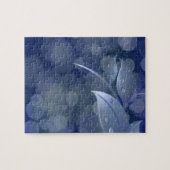 Blue Bokeh-Blätter Puzzle (Horizontal)