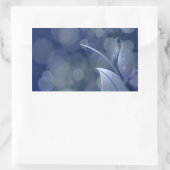 Blue Bokeh-Blätter Rechteckiger Aufkleber (Tasche)