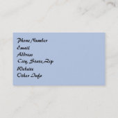 Blue Bokeh-Blätter Visitenkarte (Rückseite)