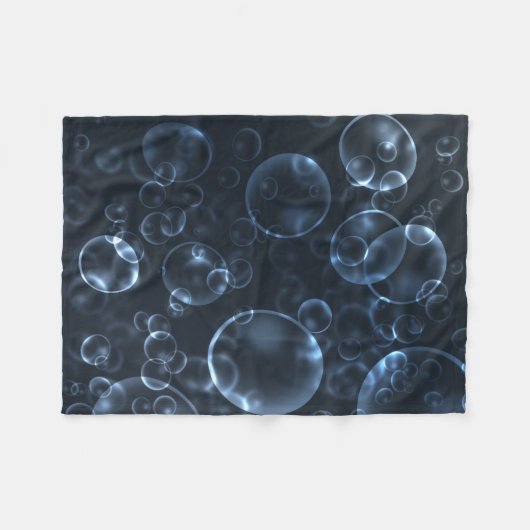 Blue Bokeh Fleecedecke (Vorderseite (Horizontal))