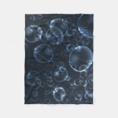 Blue Bokeh Fleecedecke (Vorderseite)