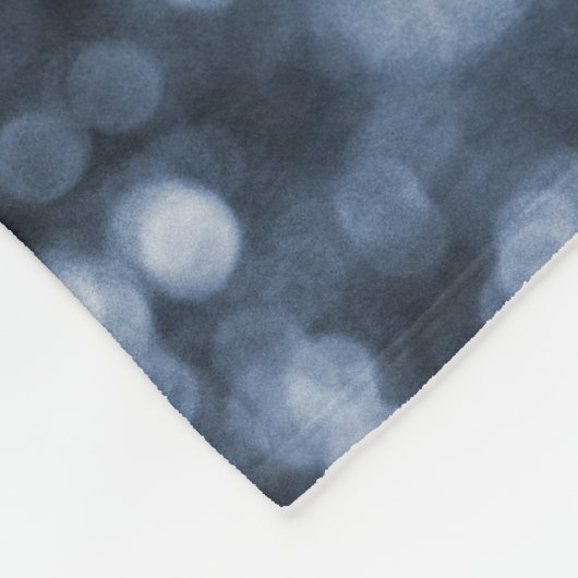 Blue Bokeh Fleecedecke (Ecke)