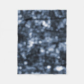 Blue Bokeh Fleecedecke (Vorderseite)