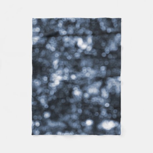 Blue Bokeh Fleecedecke (Vorderseite)