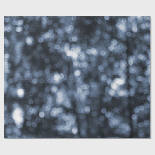 Blue Bokeh-Geschenkpackung Geschenkpapier (Flach)