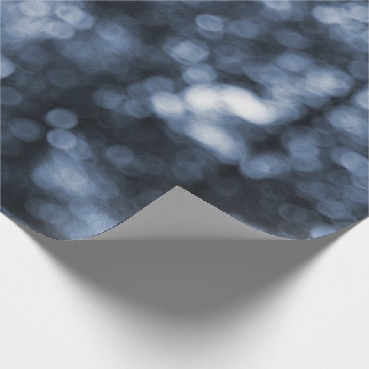 Blue Bokeh-Geschenkpackung Geschenkpapier (Ecke)