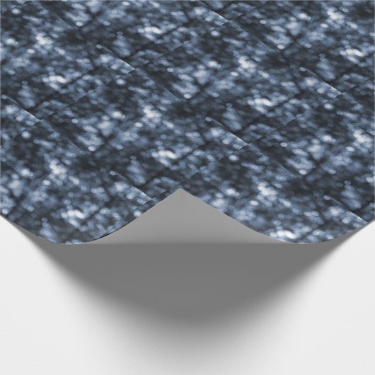 Blue Bokeh Geschenkpapier (Ecke)