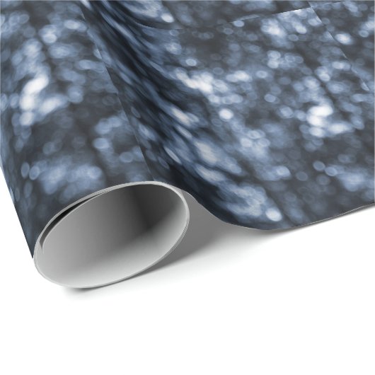 Blue Bokeh Geschenkpapier (Rolleneckpunkt)