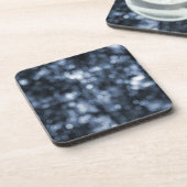 Blue Bokeh Getränkeuntersetzer (Linke Seite)