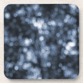 Blue Bokeh Getränkeuntersetzer (Vorderseite)