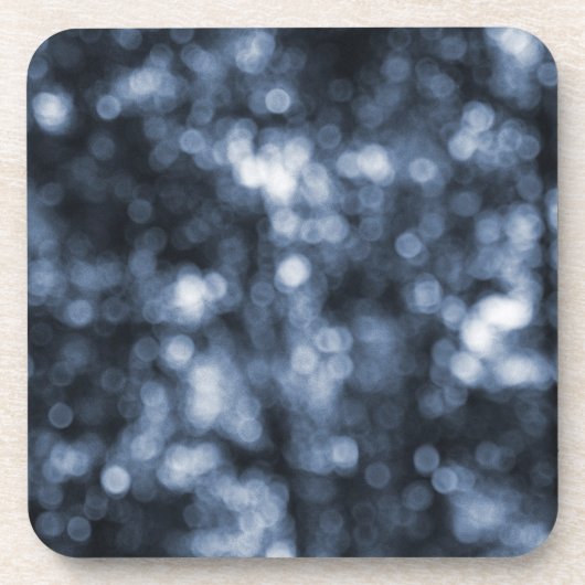 Blue Bokeh Getränkeuntersetzer (Vorderseite)