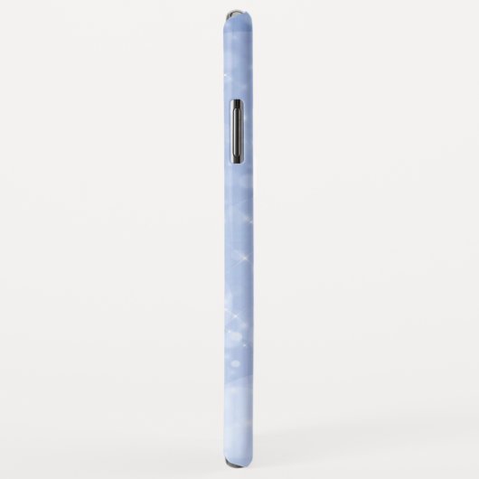 Blue Bokeh Glitzer Funkelnd Monogram Case-Mate iPhone Hülle (Hinten/Rechts)