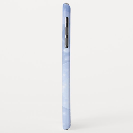 Blue Bokeh Glitzer Funkelnd Monogram Case-Mate iPhone Hülle (Hinten/Links)