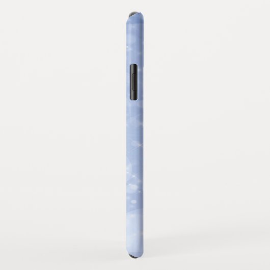 Blue Bokeh Glitzer Funkelnd Monogram Case-Mate iPhone Hülle (Hinten/Rechts)