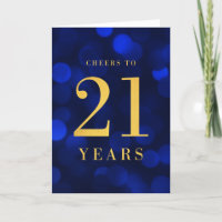 Blue Bokeh Gold jubelt auf 21 Jahre Geburtstag
