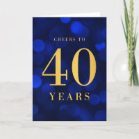 Blue Bokeh Gold jubelt auf 40 Jahre Geburtstag