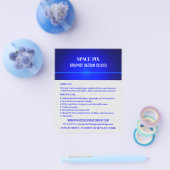 Blue Bokeh Guilloché Design, Grafikdesigner Flyer (Einzeln)