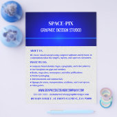 Blue Bokeh Guilloché Design, Grafikdesigner Flyer (Einzeln)