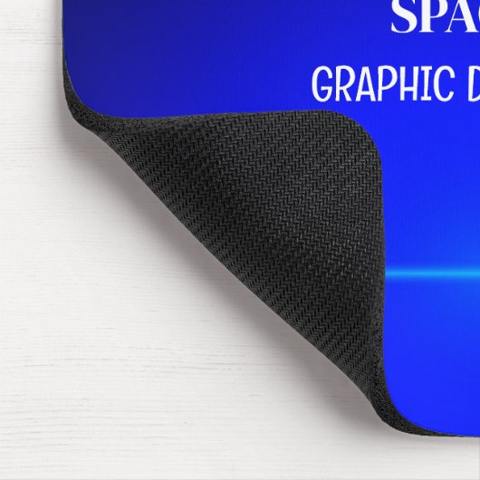 Blue Bokeh Guilloché Design, Grafikdesigner Mousepad (Ecke)