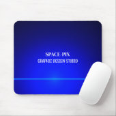 Blue Bokeh Guilloché Design, Grafikdesigner Mousepad (Mit Mouse)