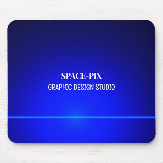 Blue Bokeh Guilloché Design, Grafikdesigner Mousepad (Vorne)