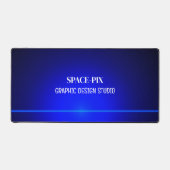 Blue Bokeh Guilloché Design, Grafikdesigner Schreibtischunterlage (Vorderseite)