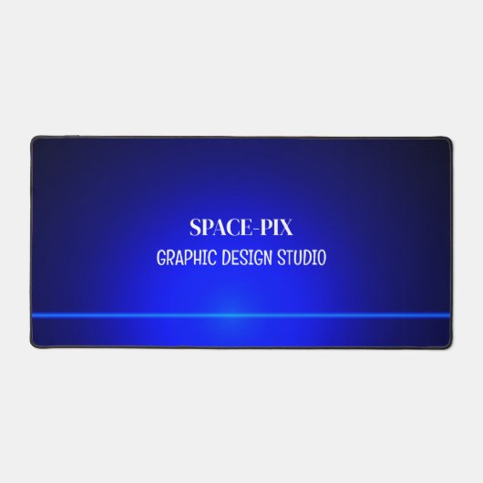 Blue Bokeh Guilloché Design, Grafikdesigner Schreibtischunterlage (Vorderseite)