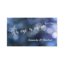 Blue Bokeh Light & Typografie 32 Trinkkarten