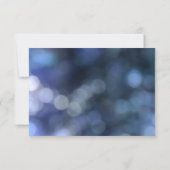 Blue Bokeh Light & Typografie 32 Wedding RSVP (Rückseite)