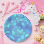 Blue Bokeh Party Dinner Paper Teller (Party)