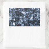 Blue Bokeh Rechteckiger Aufkleber (Tasche)