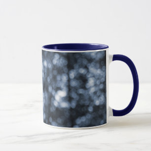 Blue Bokeh Ringer-Tasse Tasse