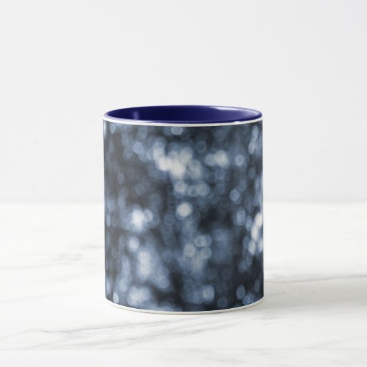 Blue Bokeh Ringer-Tasse Tasse (Zentrum)