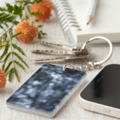 Blue Bokeh Schlüsselanhänger (Vorderseite rechts)