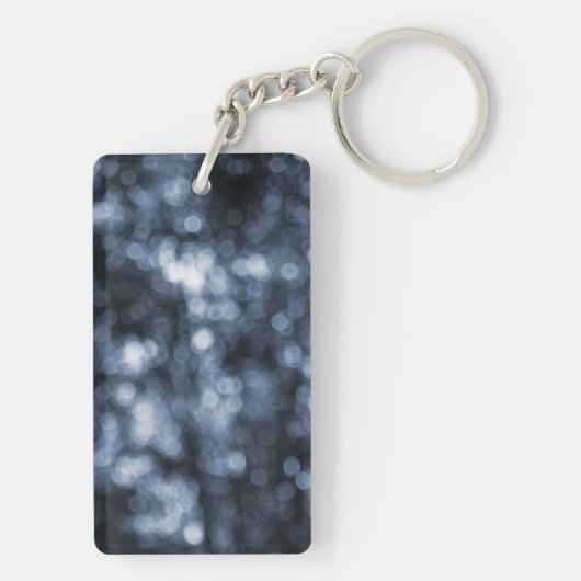 Blue Bokeh Schlüsselanhänger (Rückseite)