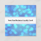 Blue Bokeh Small Business Loyalty Punch Card Terminkarte (Vorderseite)