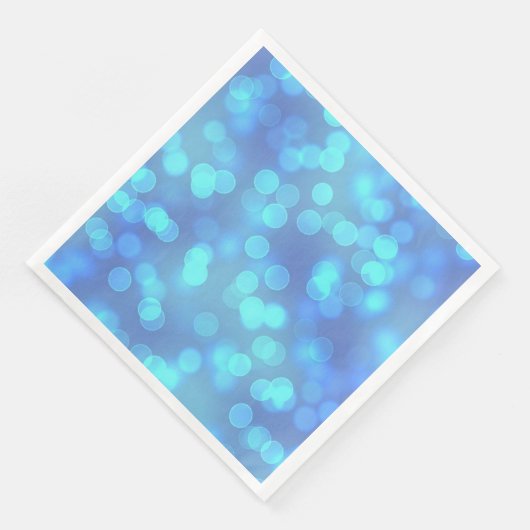 Blue Bokeh Strip Paper Dinner Napkins Serviette (Ecke)