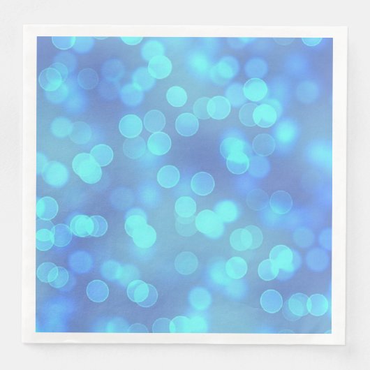 Blue Bokeh Strip Paper Dinner Napkins Serviette (Vorderseite)