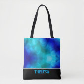 Blue Bokeh Tote Bag Tasche (Vorderseite)