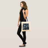 Blue Bokeh Tote Tasche (Vorderseite (Model))