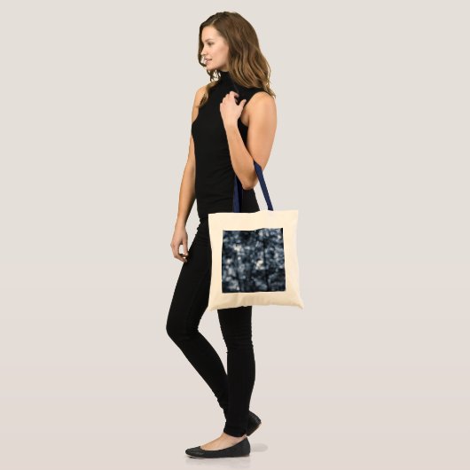 Blue Bokeh Tote Tasche (Vorderseite (Model))